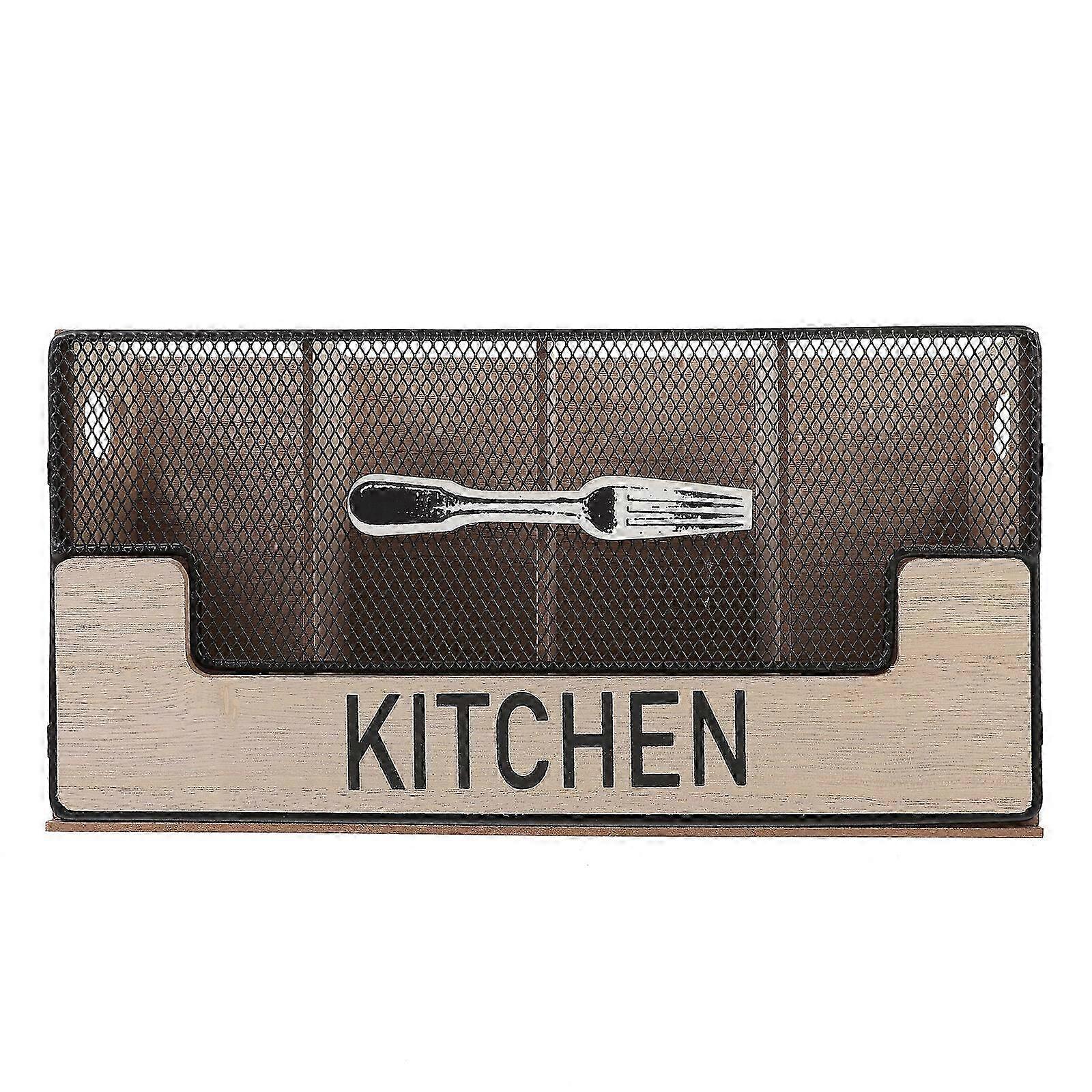 Kitchen Cutlery Holder Countertop Tableware Storage Box Multi-grid Spoon Fork Straw Organizer