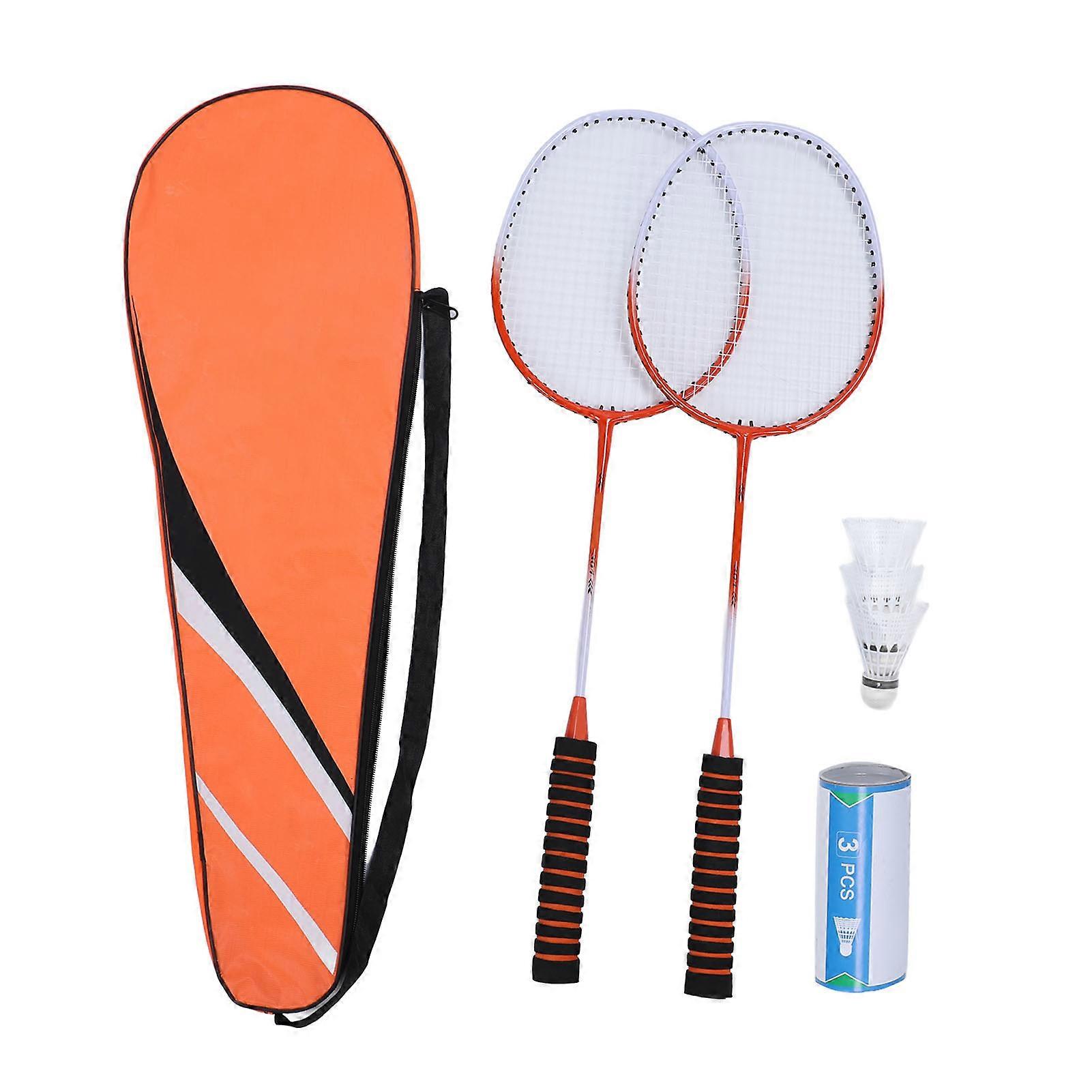 Set Professional Alloy Badminton Racket with 3 Shuttlecocks Carrying Bag for Beginner Adult