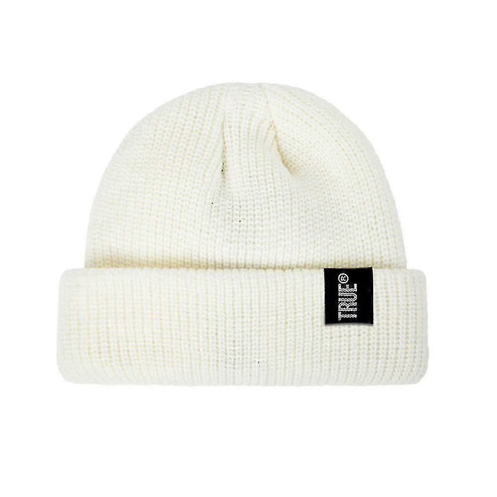 Männer gestrickte Mütze Einfarbig Winter Hut Skullcap