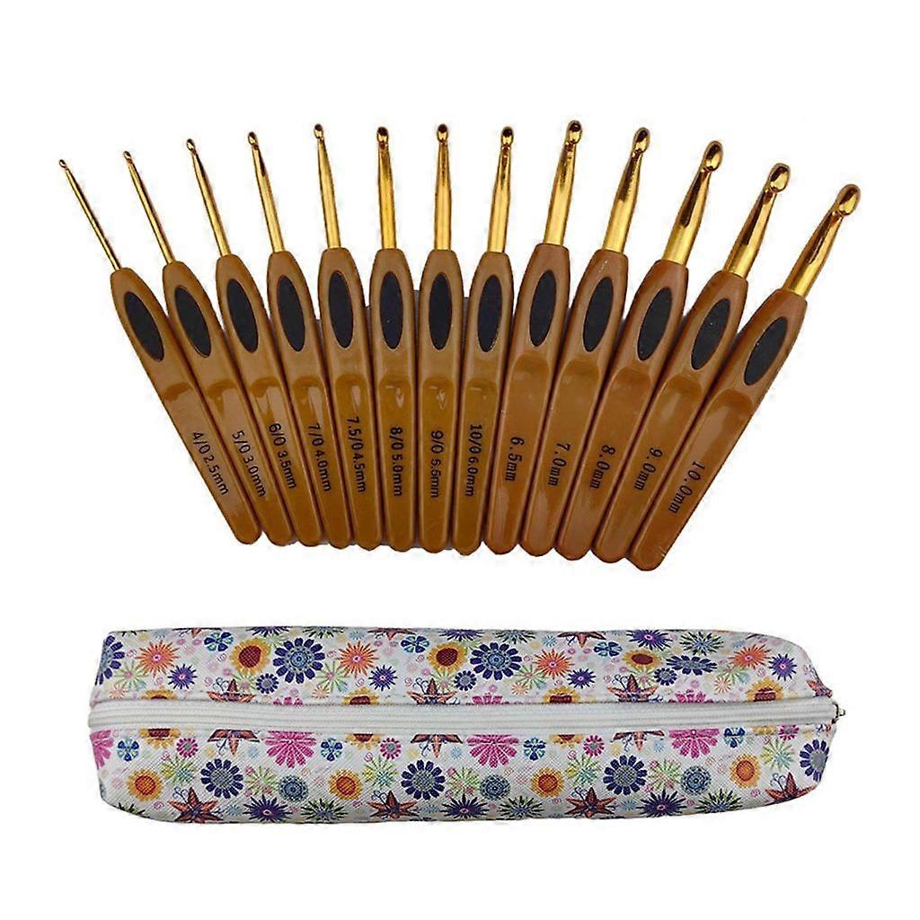13Pcs Beginner Crochet Hook 2.5mm-10mm Ergonomic Crochet Needle for Beginner