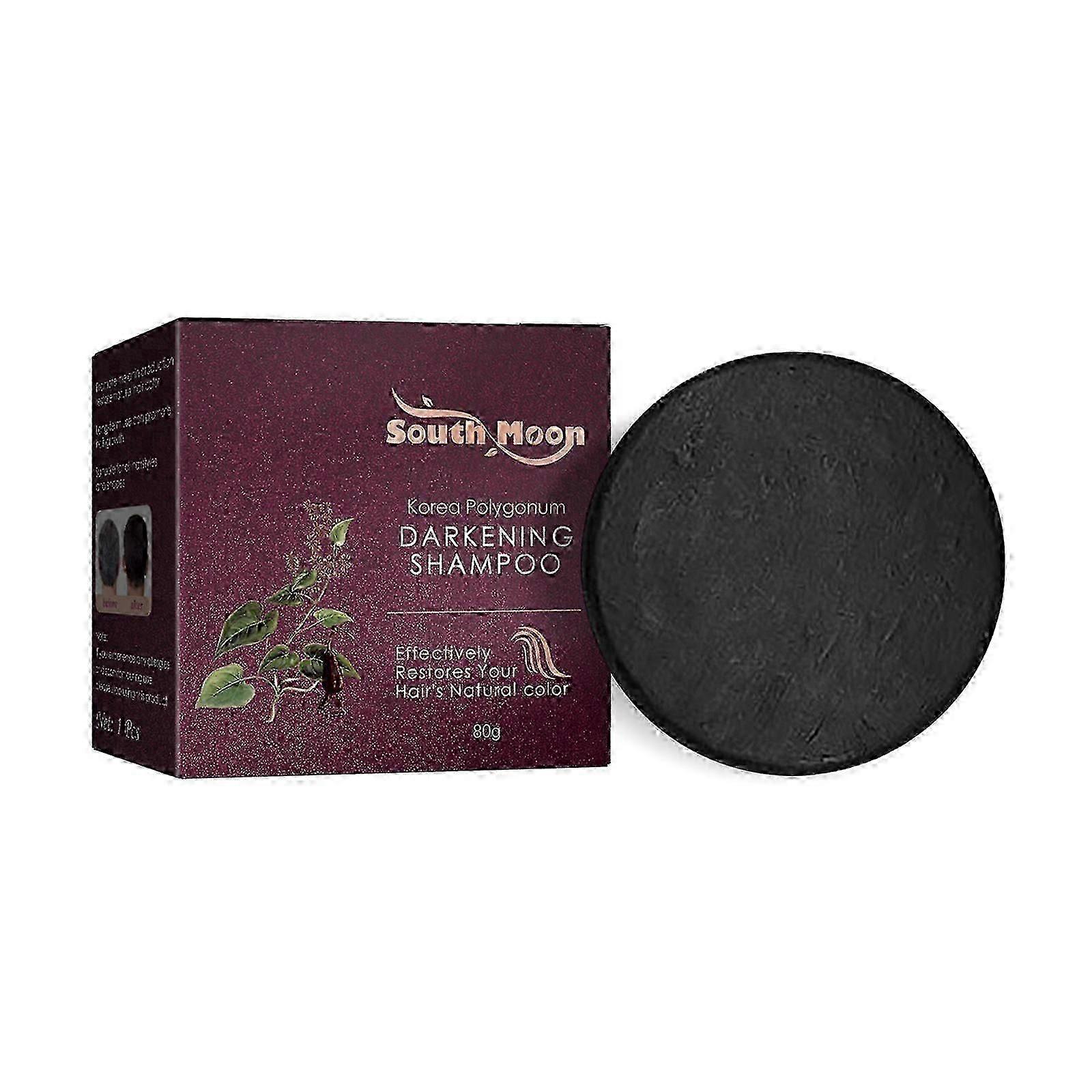 Hira Darkening Polygonum Shampoo Bar for Gray, Thin Hair and Hair Growth, Gray Reverse Bar Soap, He Shou Wu Shampoo Soap, Deep Cleanse the Scalp/Hair