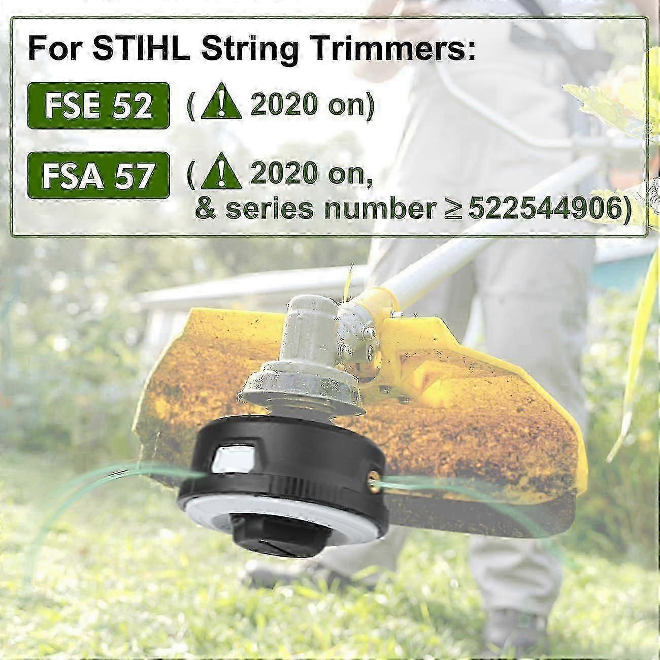 Haishine Cabezal C3-2 Para Desbrozadoras STIHL FSA 57 FSE 52, 2 Cabezales De Hilo Jrisbo AutoCut C 3-2 Para Desbrozadoras FSA57 Y FSE52, Accesorios Para Cabezales De Desbrozadora C3-2