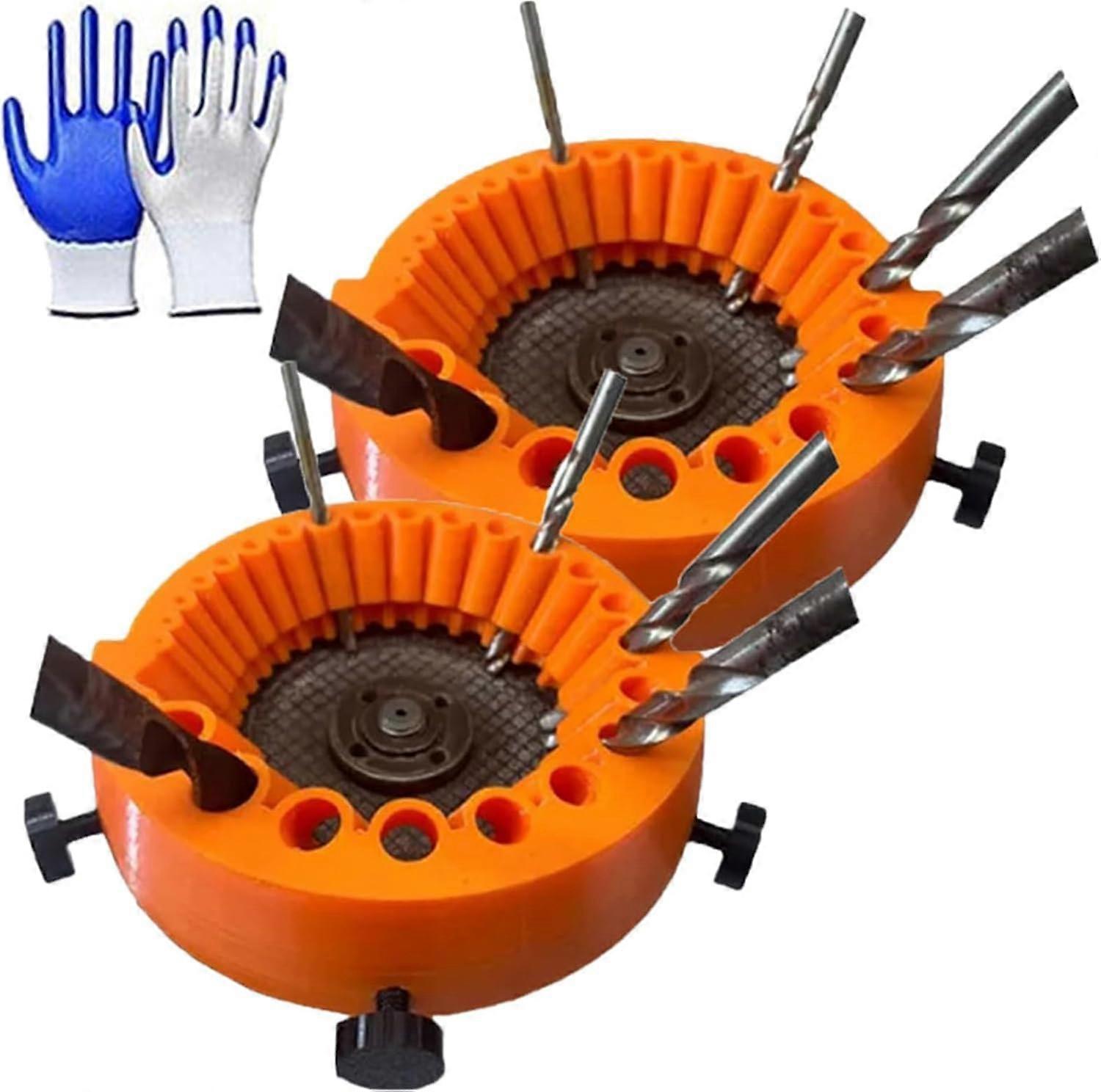 Drill Bit Sharpener Attachment for 2-13mm Drill Bits, Precision Grinder Tool Compatible with 125mm Angle Grinders