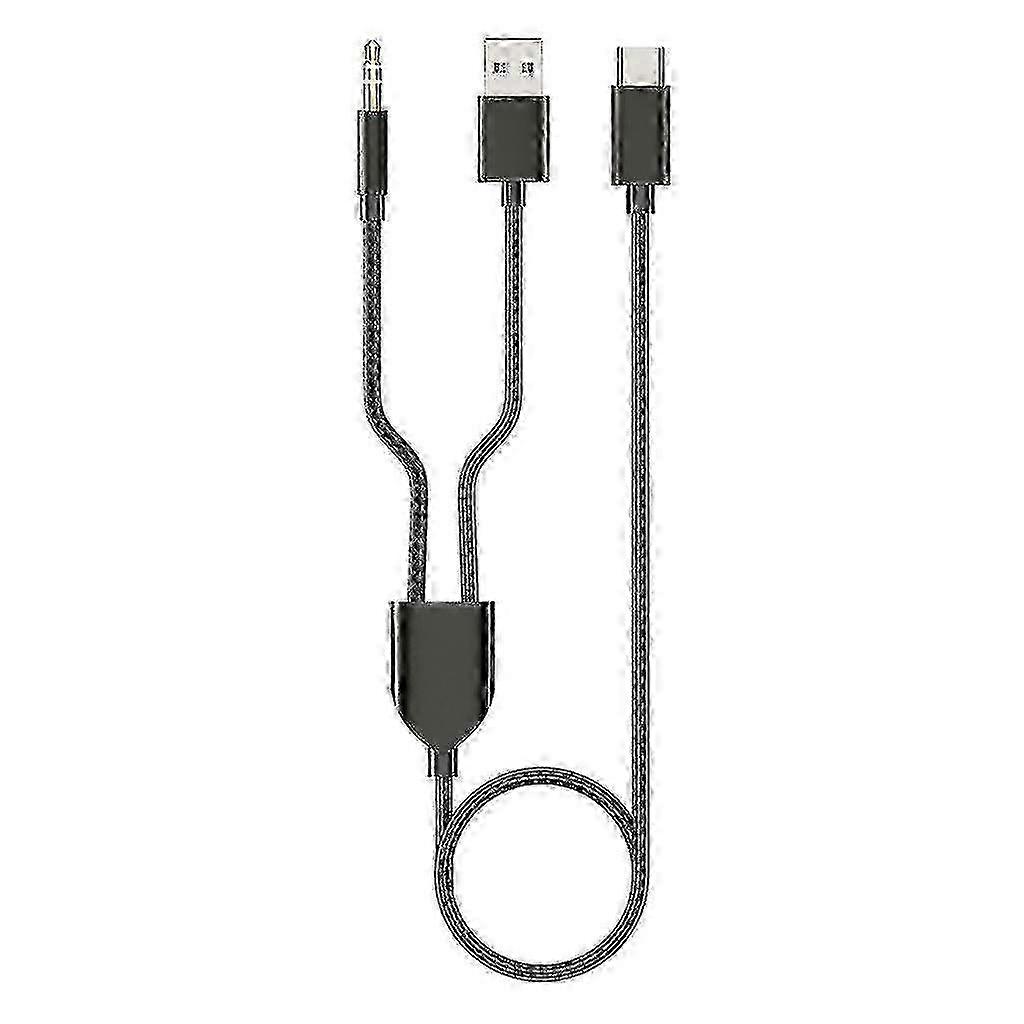Type C to USB A 3.5mm Aux Cable for Car Speakers
