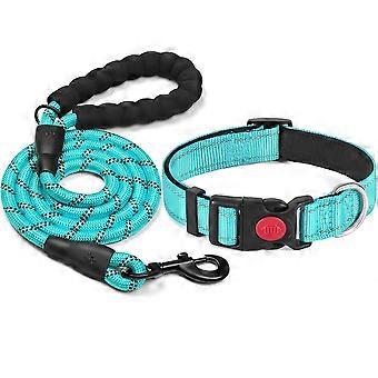 Reflective Dog Collar Soft Breathable Neoprene Padded, Adjustable Nylon Collar for Small, Medium and Large Dogs