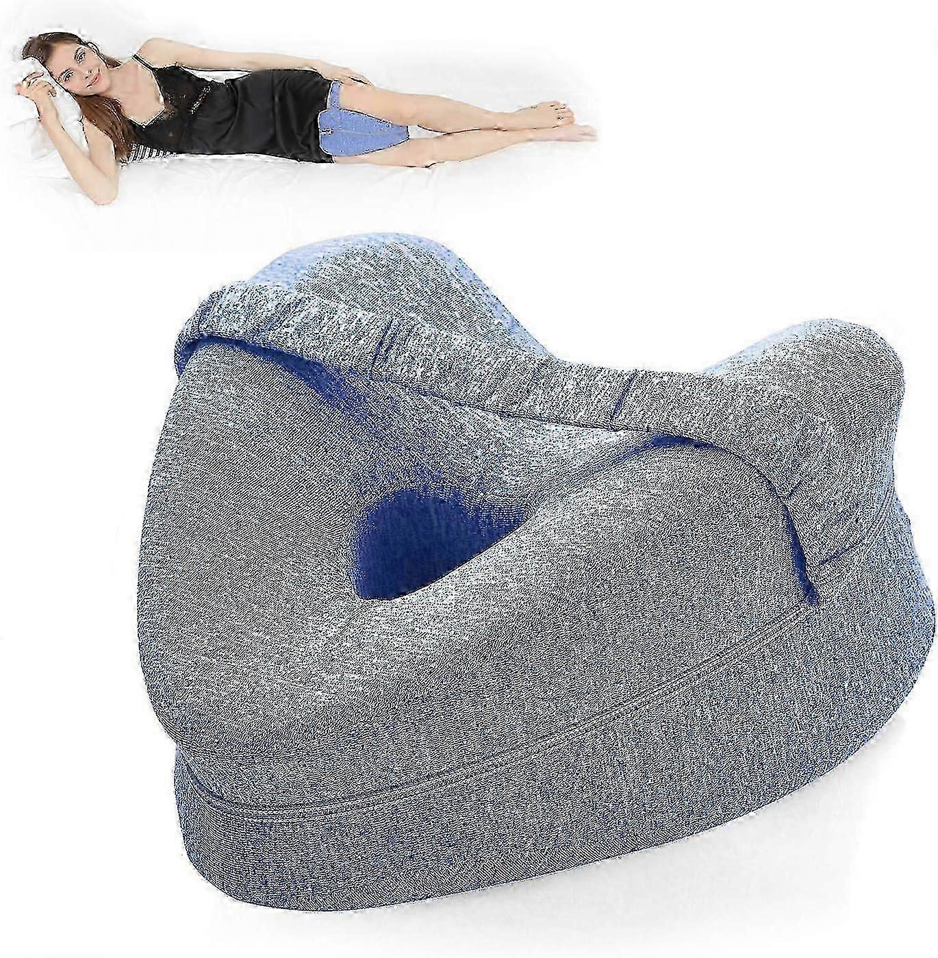 Leg Pillow | Ergonomic Side Sleeping Pillows | Memory Foam Knee Pillow With Strap For Side Sleeper