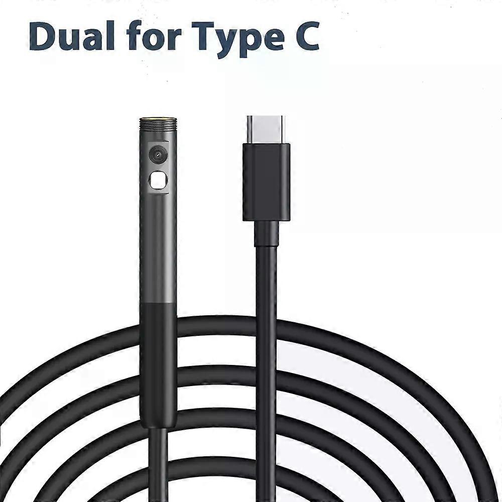 Caméra endoscopique à objectif simple ou double, étanche IP67, pour inspection de pipelines, objectif 8 mm, pour iOS et Android, USB-C