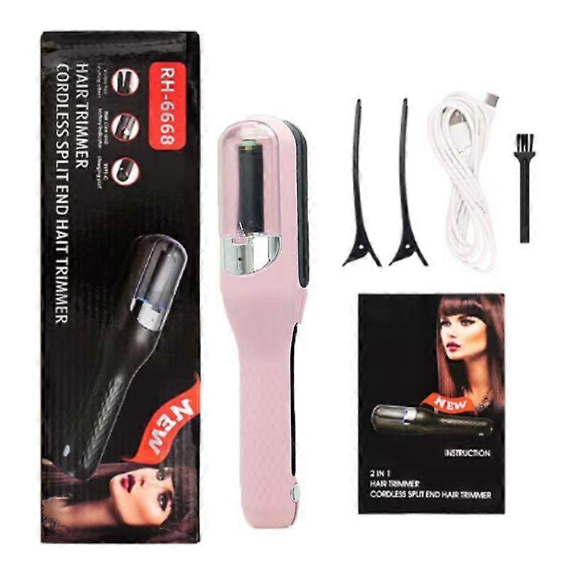 Split Ender for Split Ends- Split Remover Cordless - Split End Trimmer - Pink