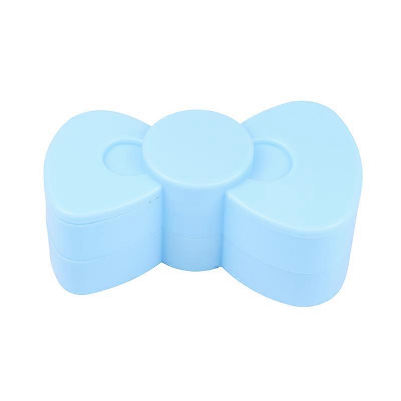 1Pc Sweet Bow Organizer For Children's Handmade DIY Desktop Jewelry Storage Double-layer Plastic Box Storage Supplies
