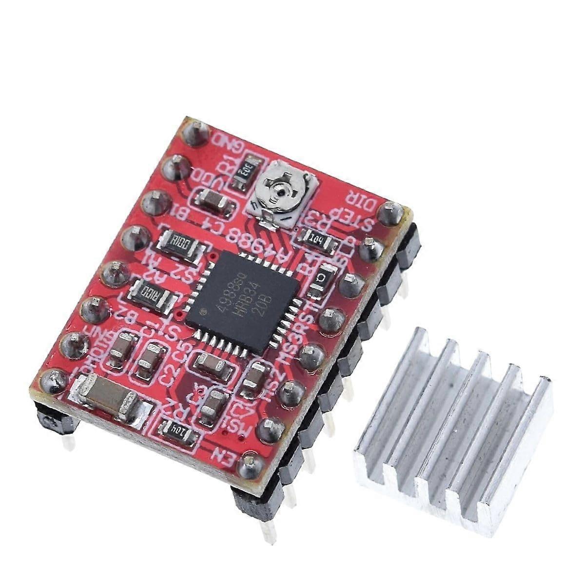 1Pcs Stepper Driver A4988 Stepper Motor Driver Module Color:Red