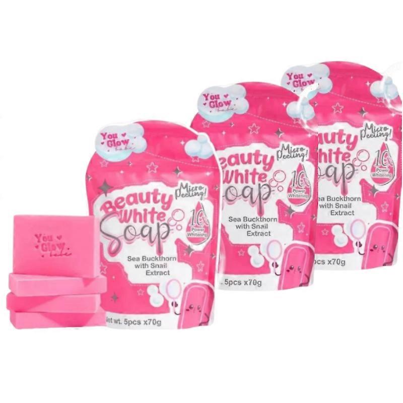 صابون بيوتي وايت من يو جلو بيب، 5 قطع × 70 جم