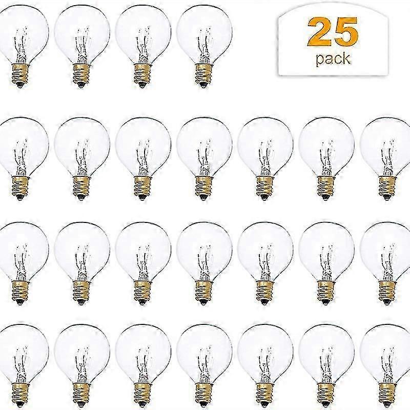 Lampadine di ricambio 25pcs G40, lampadine esterne di ricambio della base a vite trasparente del globo per esterni interni