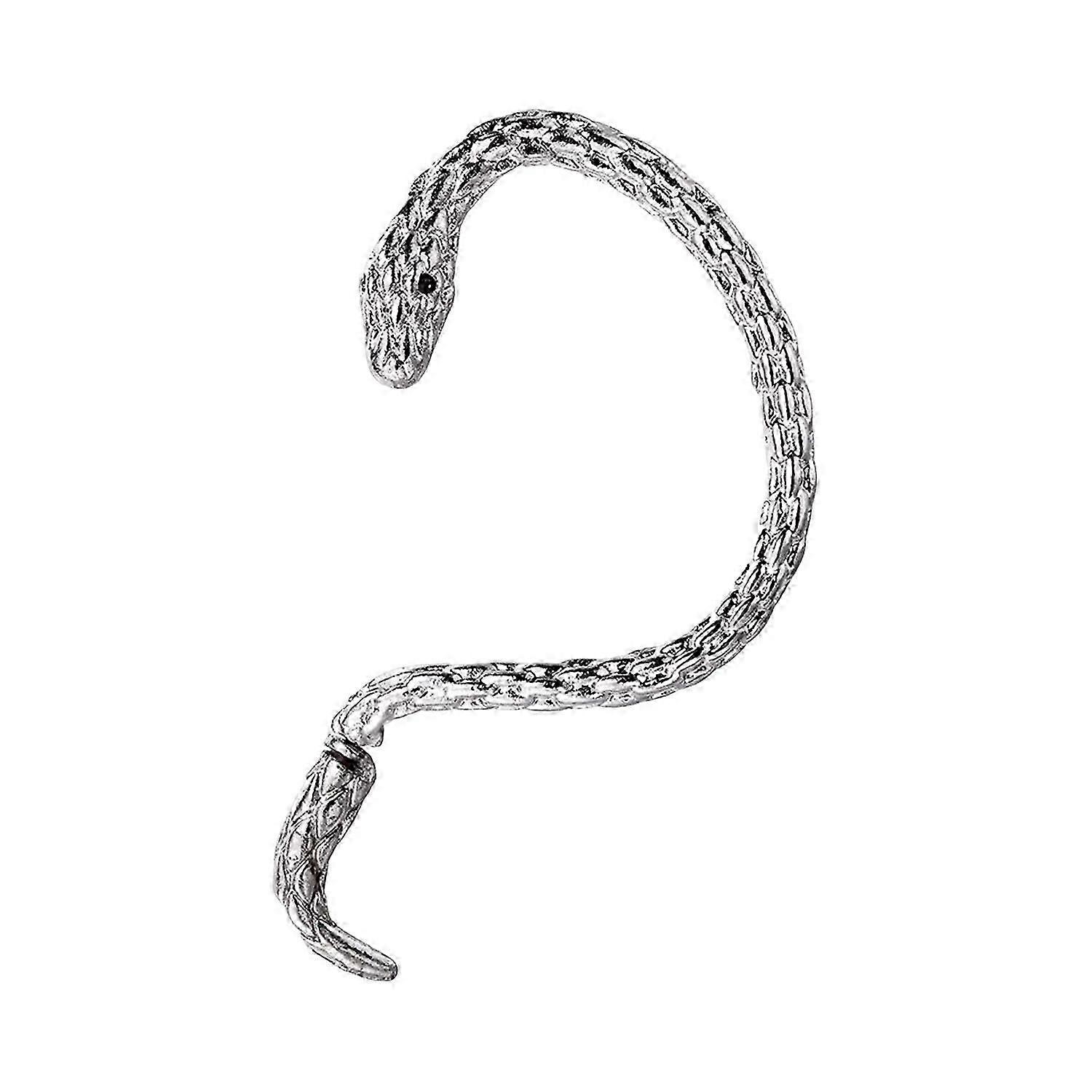 1/2 Pcs Unisex Ear Clip Snake Shape Polished Alloy Retro Hip Hop American Style Street 3D Carved