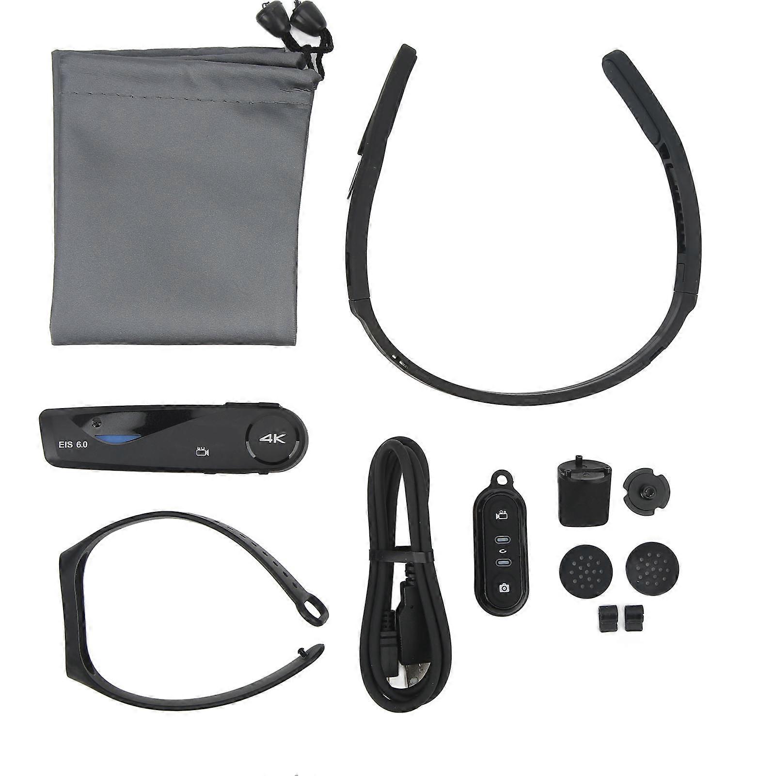 4K WiFi Head-Mounted Wearable Camera - Hands-Free Vlogging with Remote Control