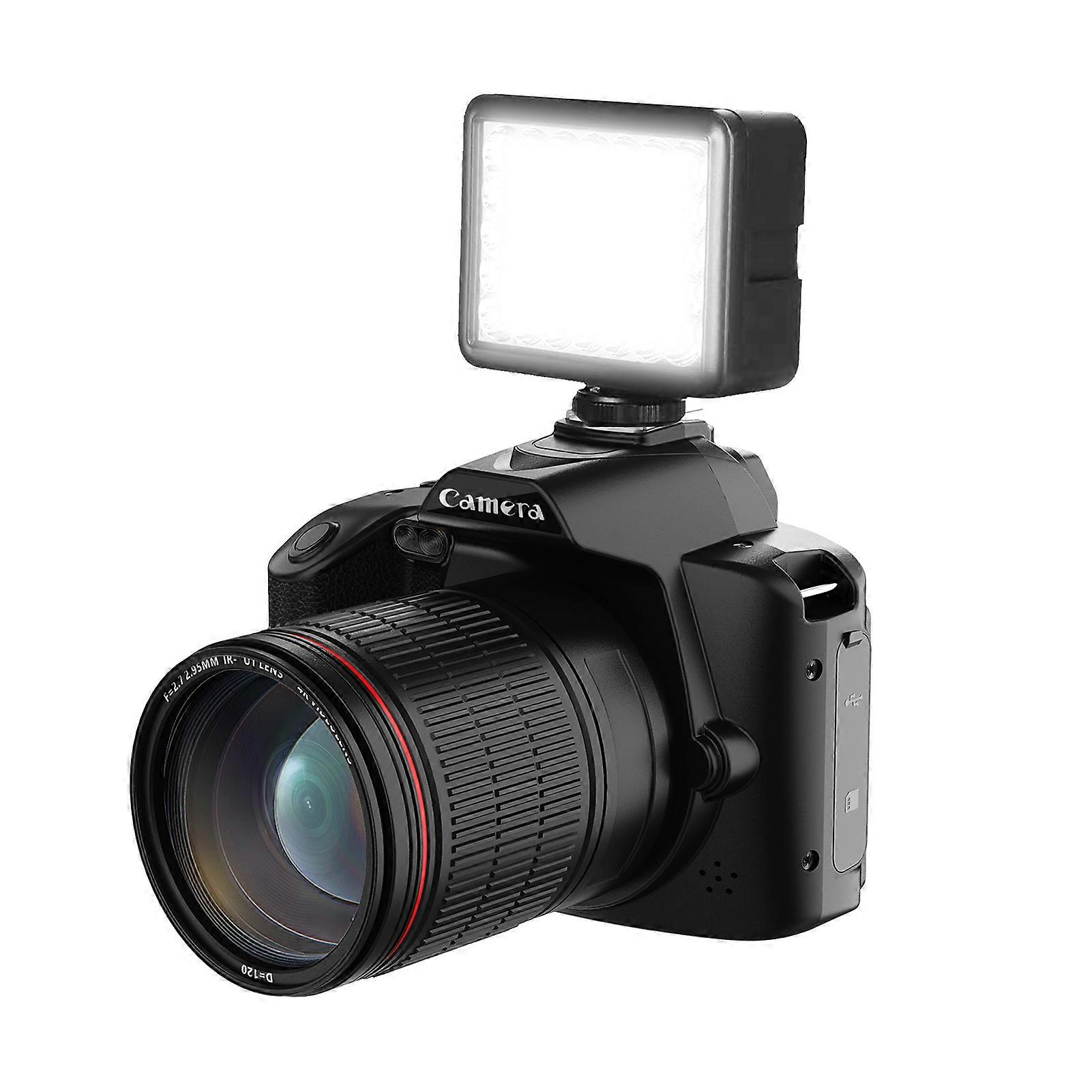 4K Digital Camera WiFi Digital Video Camera 64MP Dual Lens 3 Inch IPS Screen 16X Anti-Shake Zoom Night Vision Built-in Battery Beauty Filters with Ex