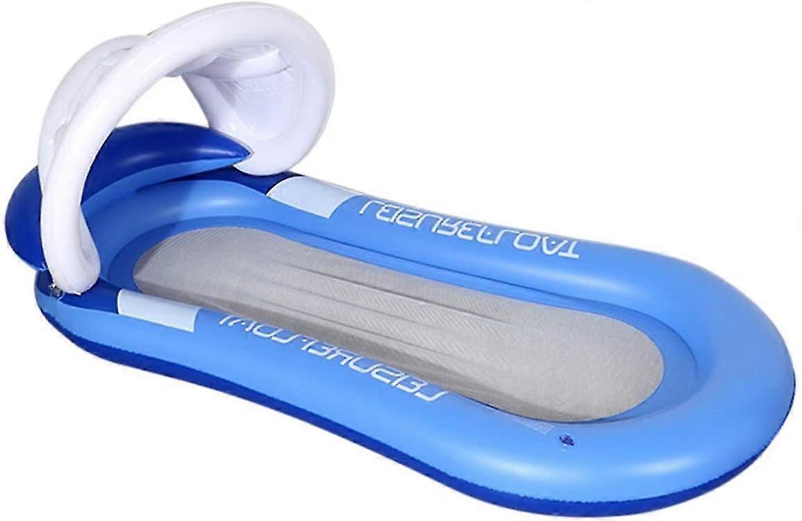 Floating Bed Inflatable Pool Bed Buoy Floating Hammock Inflatable Bed with Pool Canopy, Toy for Adults and Children