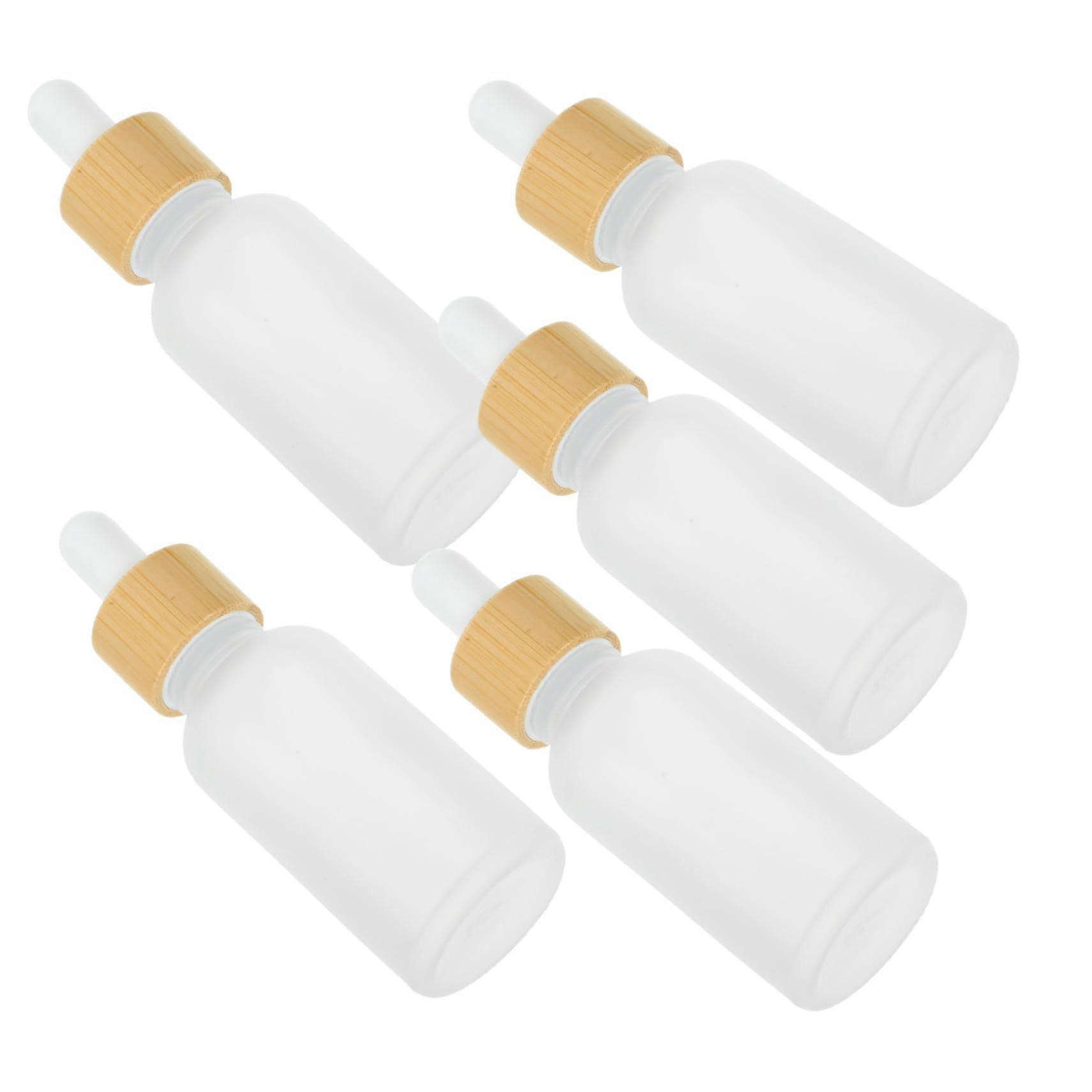 30ml Reusable Glass Dropper Bottles For Perfume Oil With Wood Grain Cap