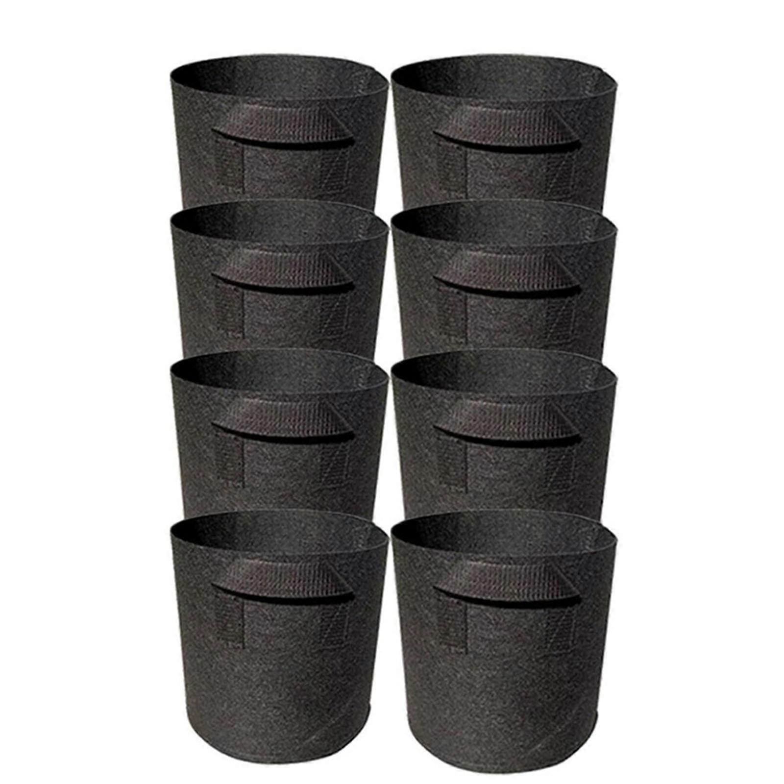 Pack of 8 Nonwoven Fabric Grow Bags with Handle Multipurpose Planter for Aquatic Vegetables Flowers Reusable Foldable