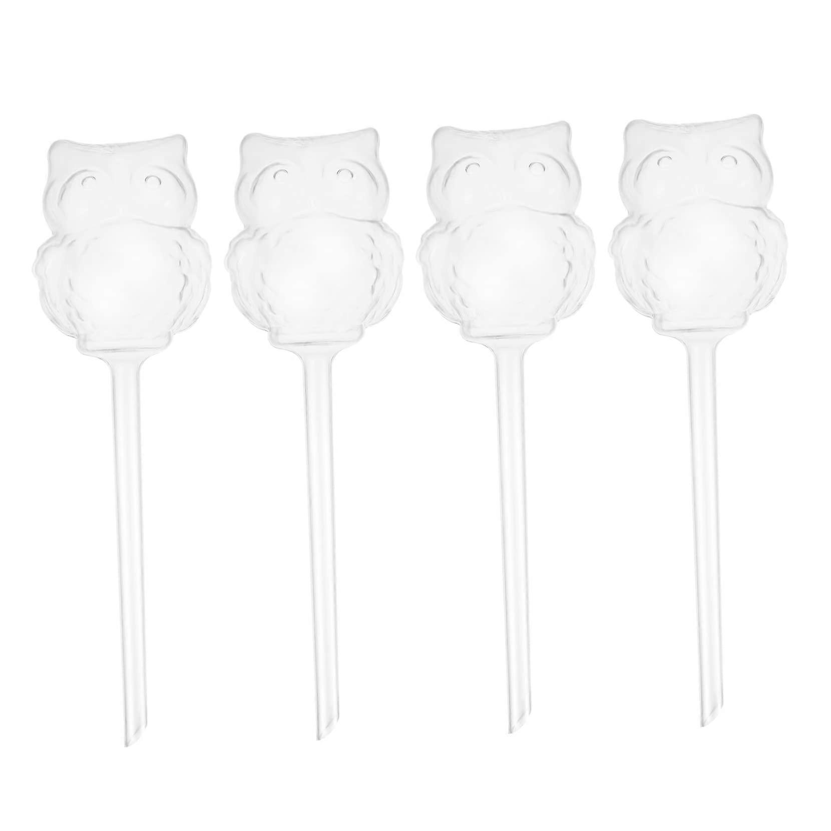 Irrigation Device 4-Piece Self-Watering Set With Watering Spikes Bulb PVC For Plant Roots And Flowers