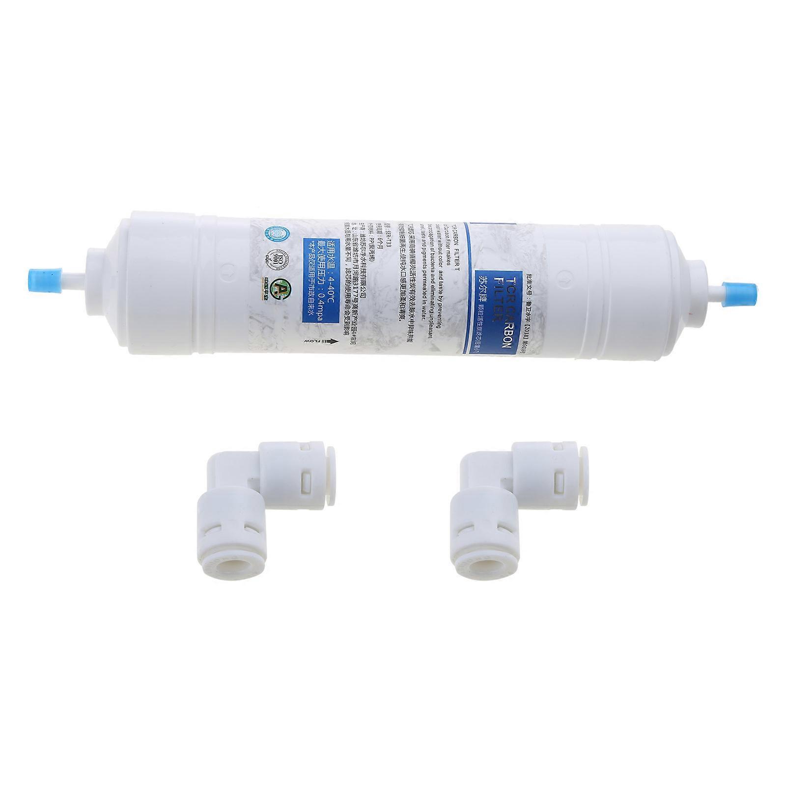Quick Connect 10 In T33 Water Filter with 2pcs Fitting Water Purifier Inline Coconut Carbon Post Water Filter Cartridge Multicolor
