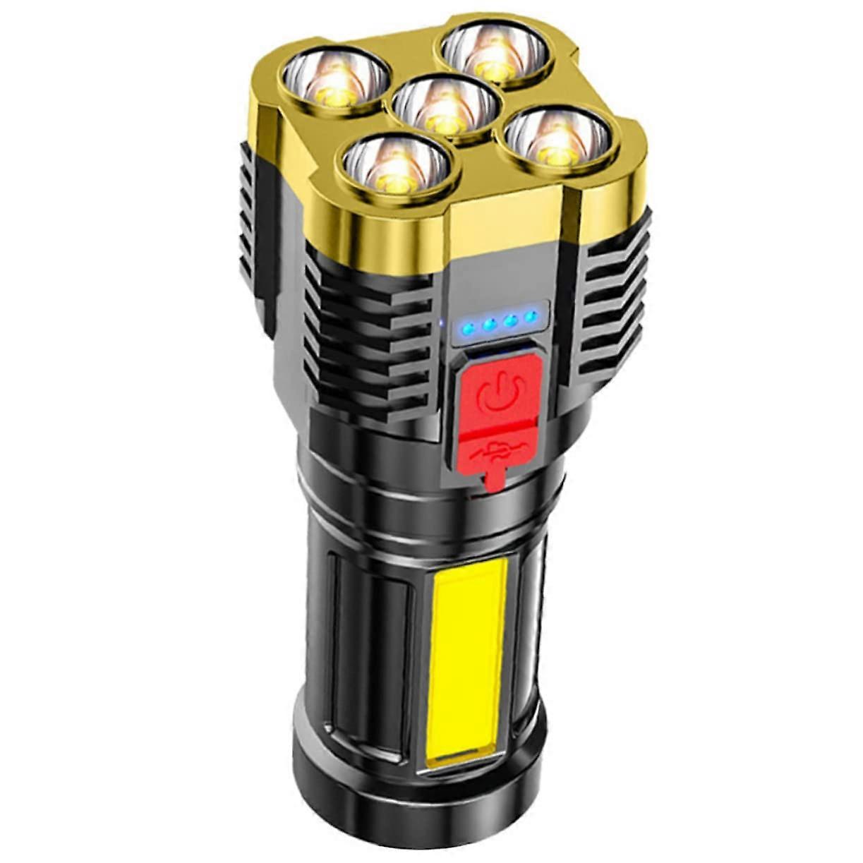 Powerful Flashlight Torch - Strong Pocket Light for Camping, Multi-Purpose Search Light, Durable Electronic Tool, Waterproof Design