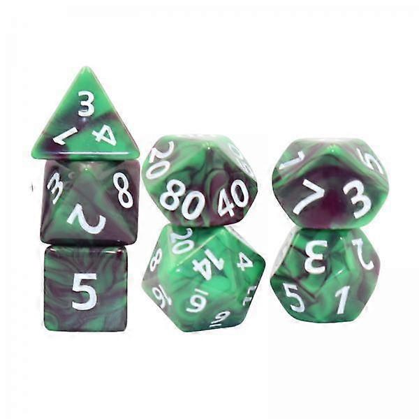 5x 7Pcs Acrylic Polyhedral Dices, RPG Dice Set, Multisided Dice for Family