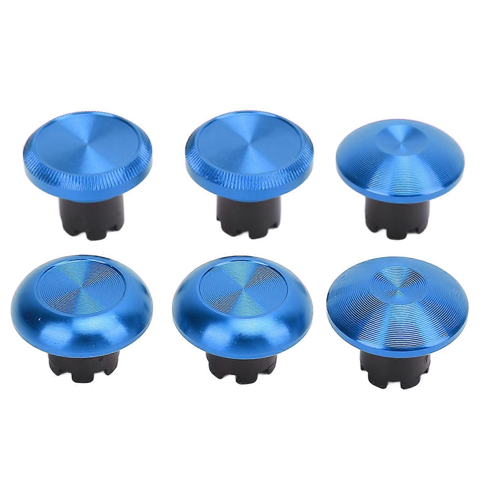 Thumbstick Caps Replacement Kit for Edge Controller Aluminum Alloy Metal Joystick Stick Grip Cap with Storage Box Blue