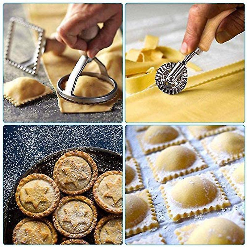 Marcato Ravioli & Keks Ausstecher - 80 Mm Rundform Aus Aluminium & Massivholz (Made In Italy)