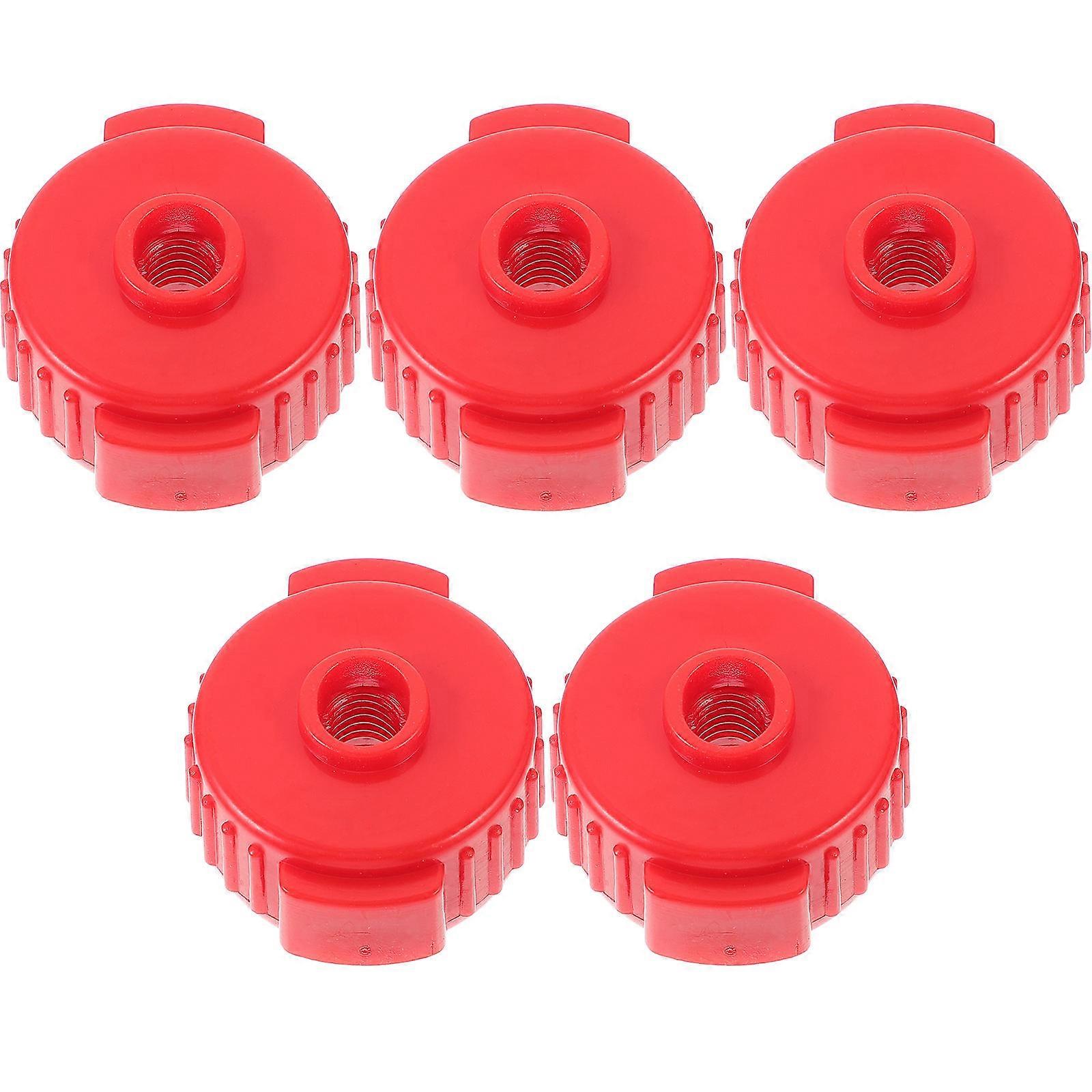 Drum Cymbal Quick Release Nuts for Easy Fixing 5Pcs Plastic Red