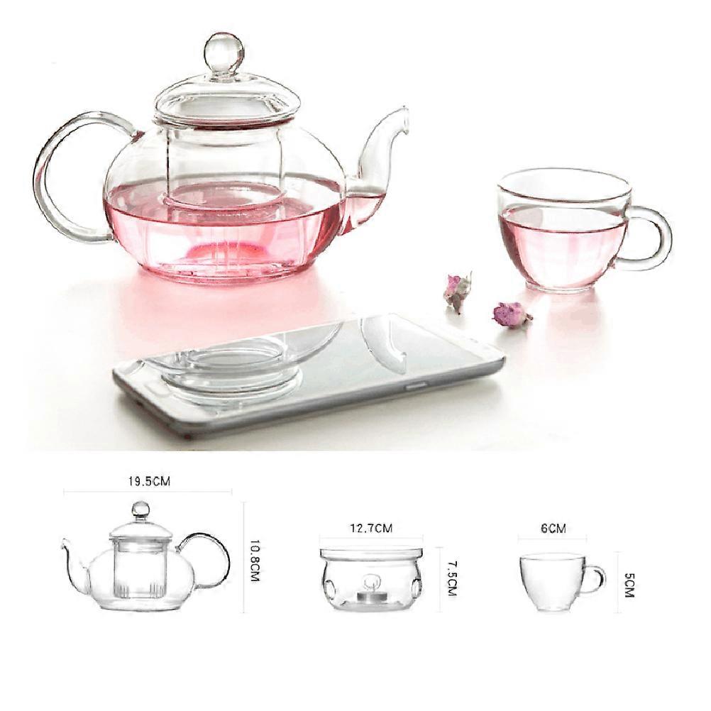 Set de thé en verre, équipé de composants isolés pour un usage quotidien