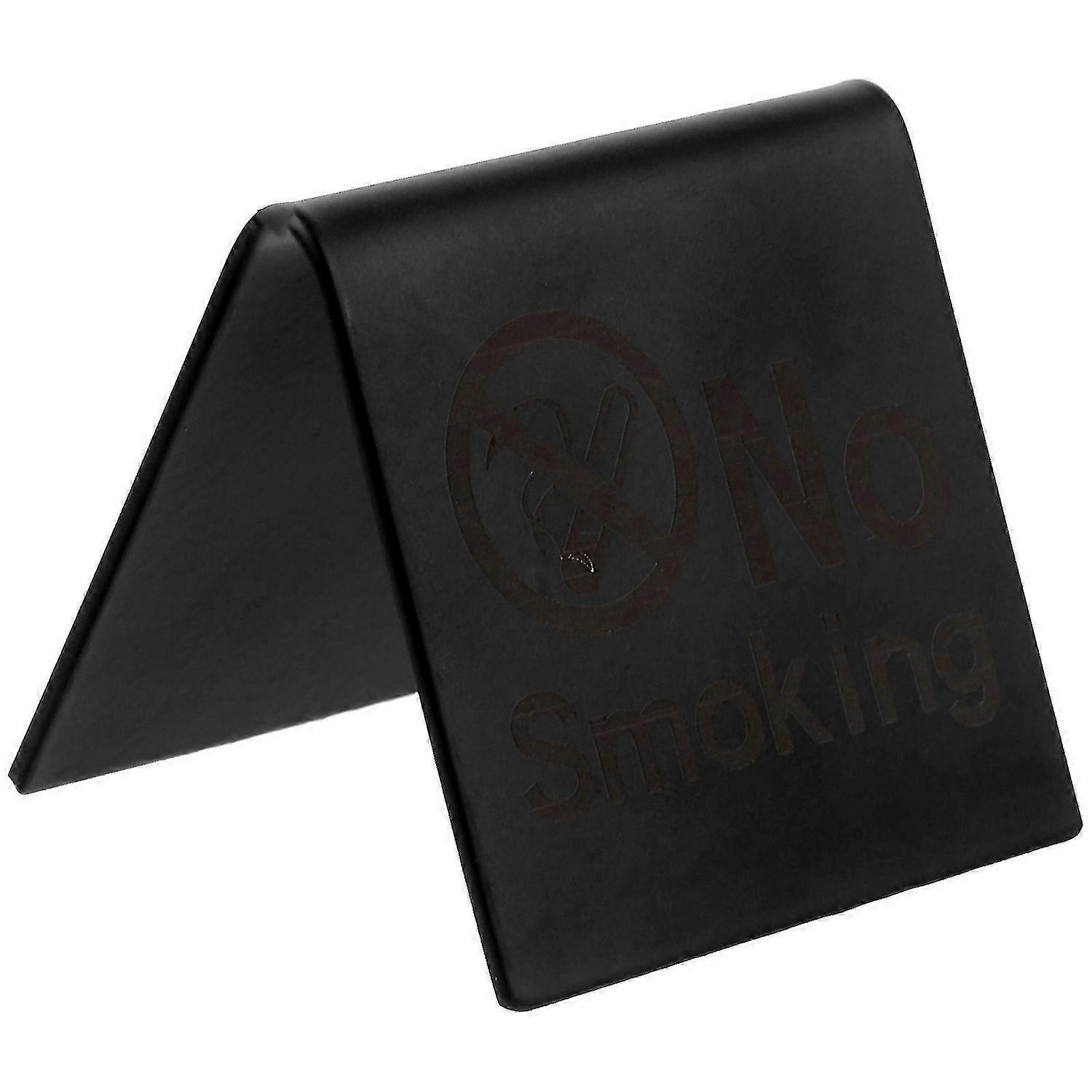 Public Tabletop No-smoking Sign Party Use Tabletop Stainless Steel Tent Sign Stop Smoking Tent Sign