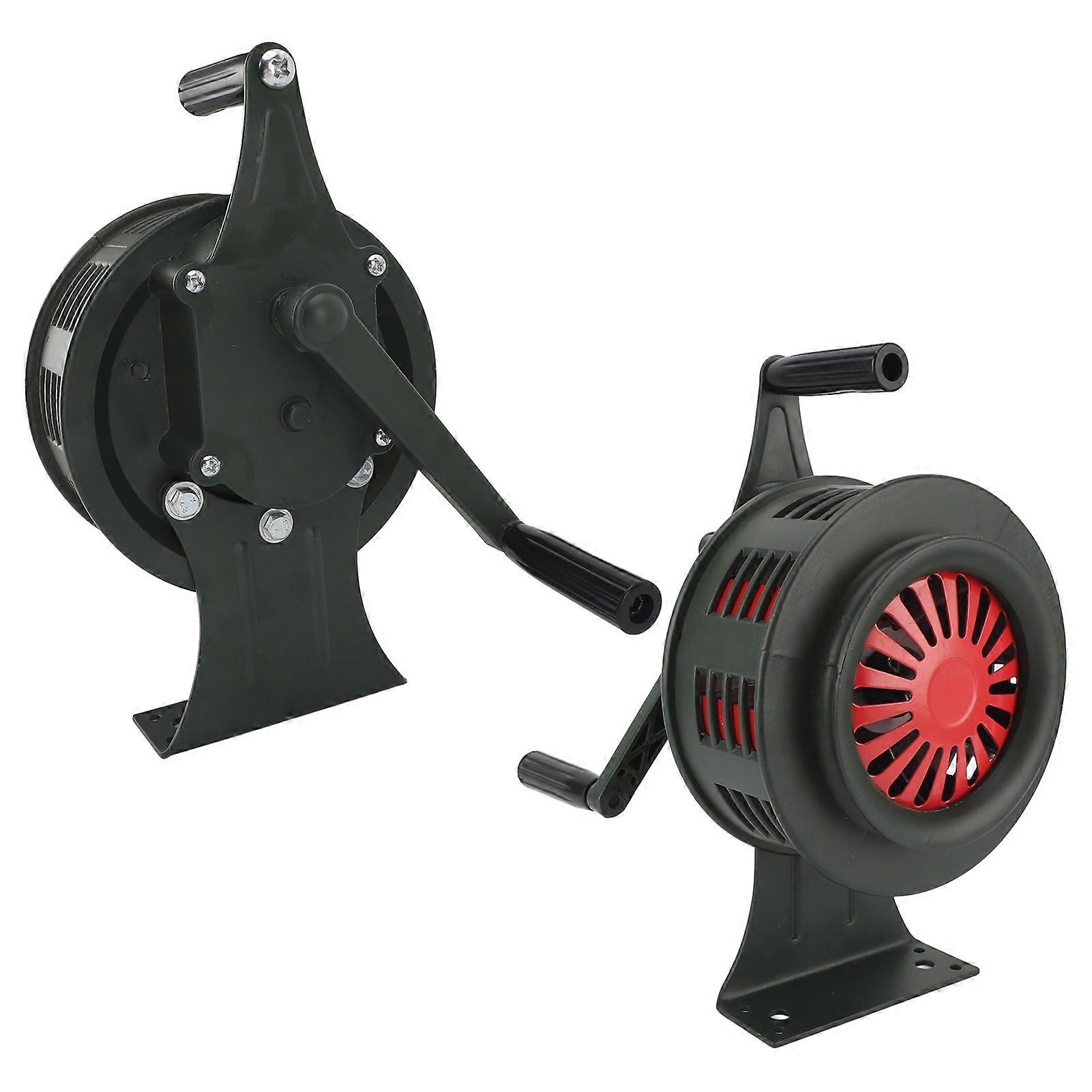 Handvev siren 125dB högt justerbar volym Vattentät aluminiumlegering Manuell styrd ljudlarm för nödsituation OD Grön 