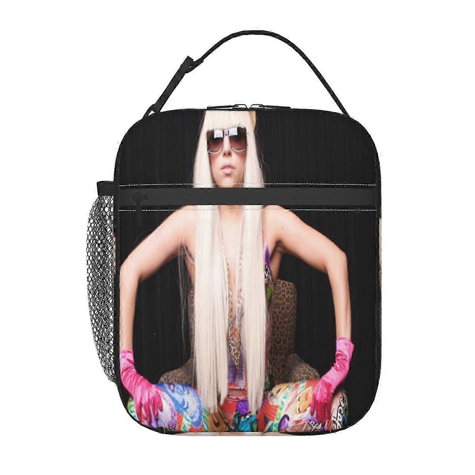 Stylish Geometric Print Lunch Boxes for Ladies, Insulated Double-Layer Design with Easy-Clean Interior, Perfect Size 26x20x12cm