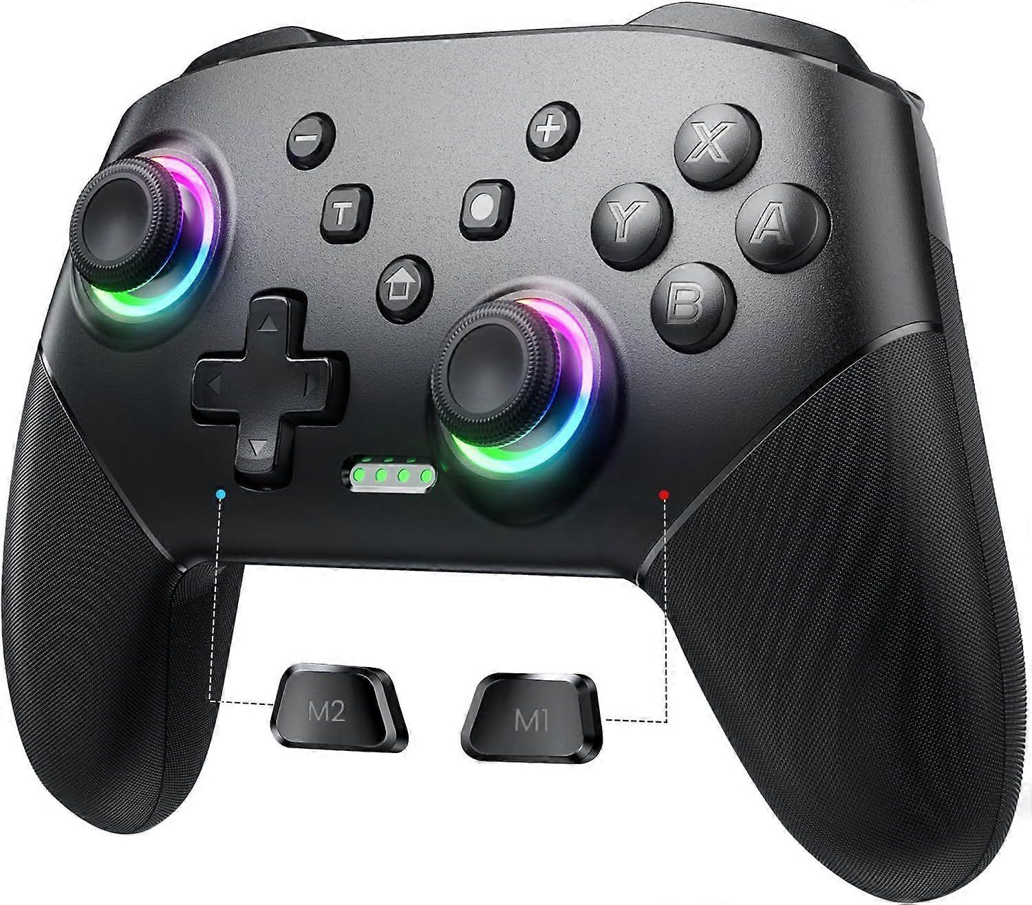 Wireless Switch Controllers, Pro Controller for Lite/OLED/Windows PC/iOS/Android, One-Key Pairing Gamepad
