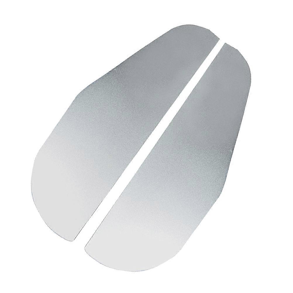 Mirror Guard Car Rearview Mirror Visor Snow Protection Sunlight Protection Rectangular Shape Silver 18x6x0.8cm 2Pcs
