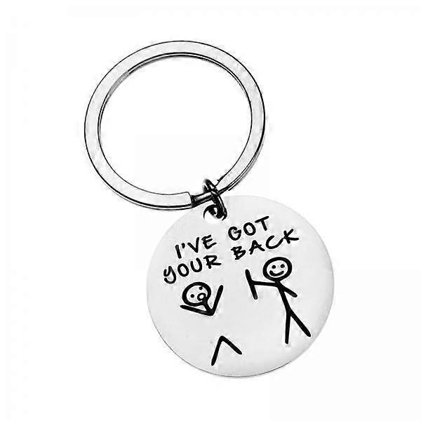 2 X Bag Charm L've Got Your Back Keychain Valentines Day Gifts Keychain for Party Favors and Ge, 25 mm
