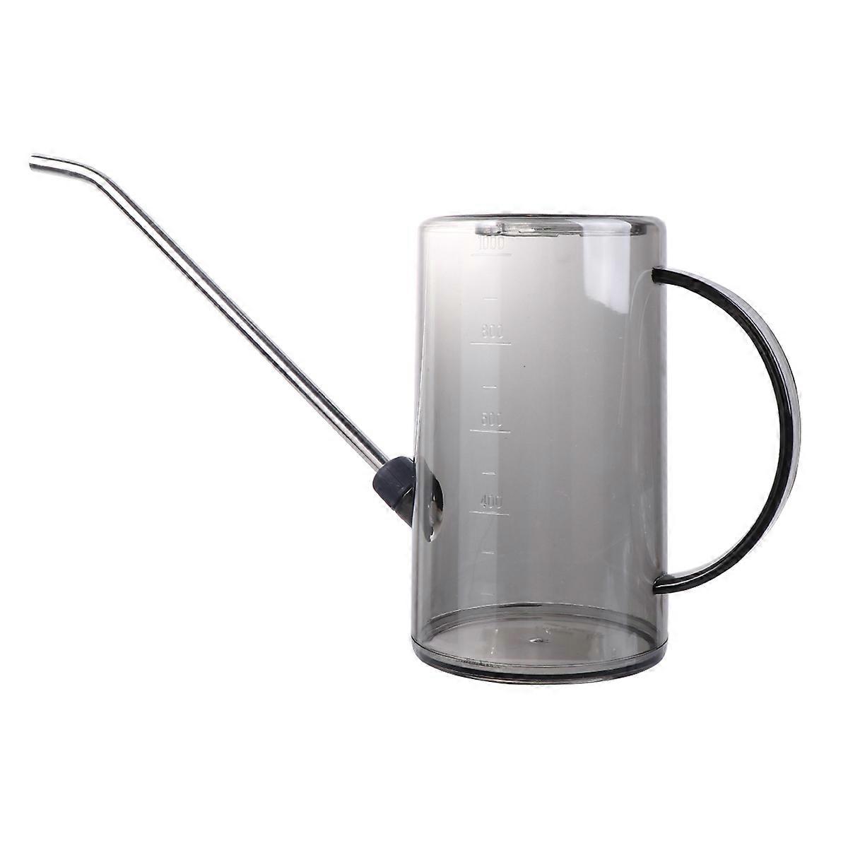 Watering Pot Watering Can Ergonomic Handle For Garden And Home Use Black Transparent 1Set