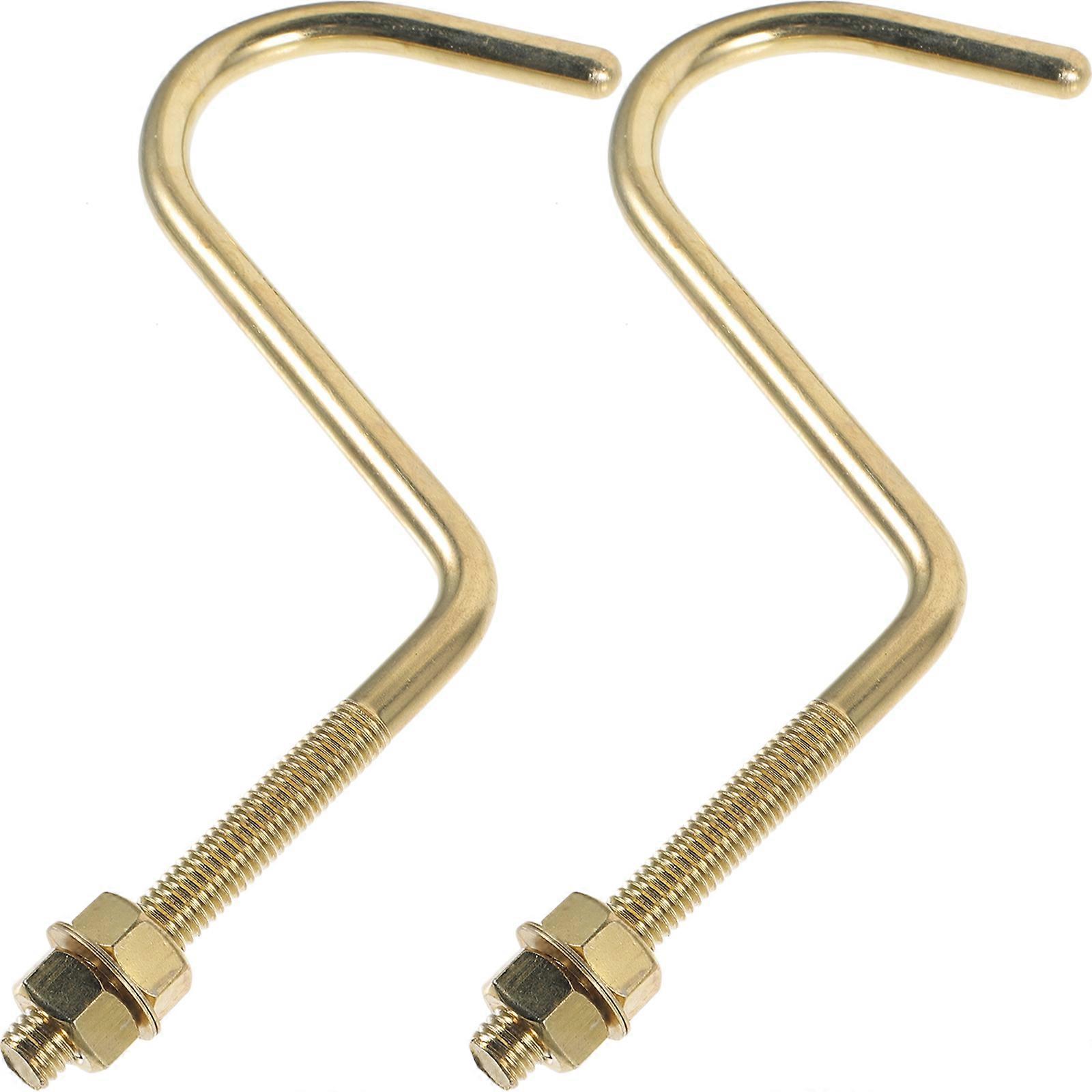 Convenient Billiard Hook Multi Function Billiard Table Cue Hook Golden 2Pcs Wear Resistant