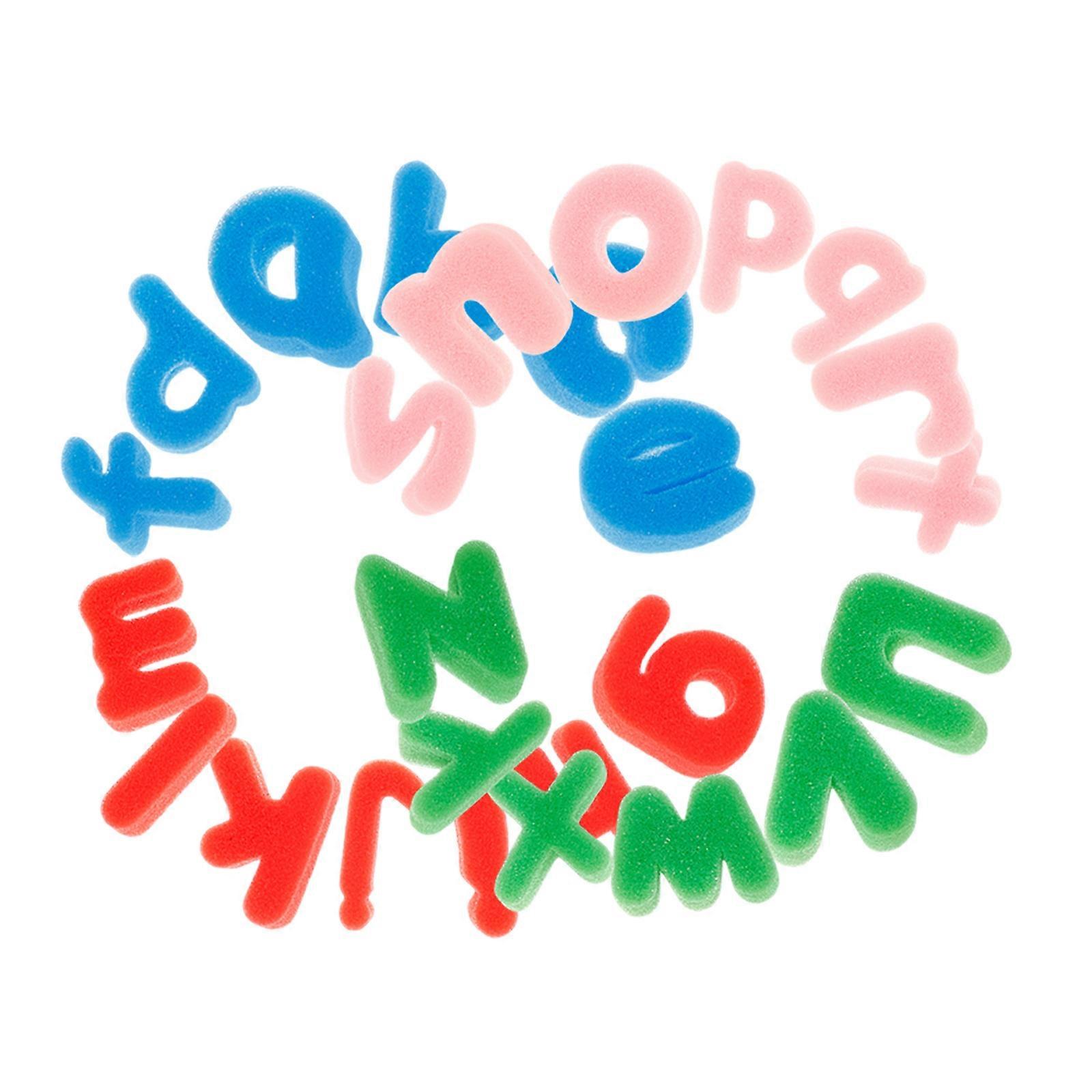 26pcs Kids DIY Sponge Painting Kit with Lowercase Letter Stamps – Lightweight, Easy to Clean, Ideal for Art, Craft & Creative Expression at Home or