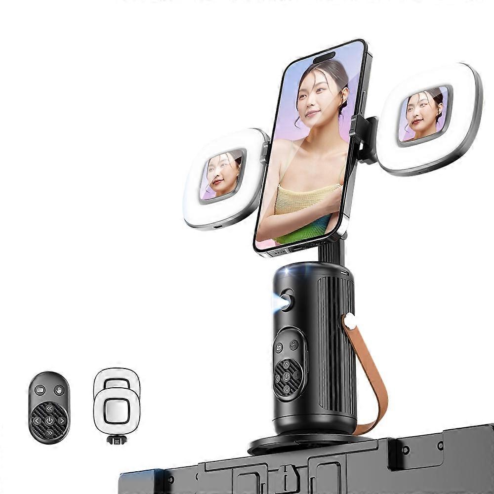 Q04 F2 AI Smart Face Tracking Live Streaming Phone Gimbal Stabilizer with Remote Control+2 Fill