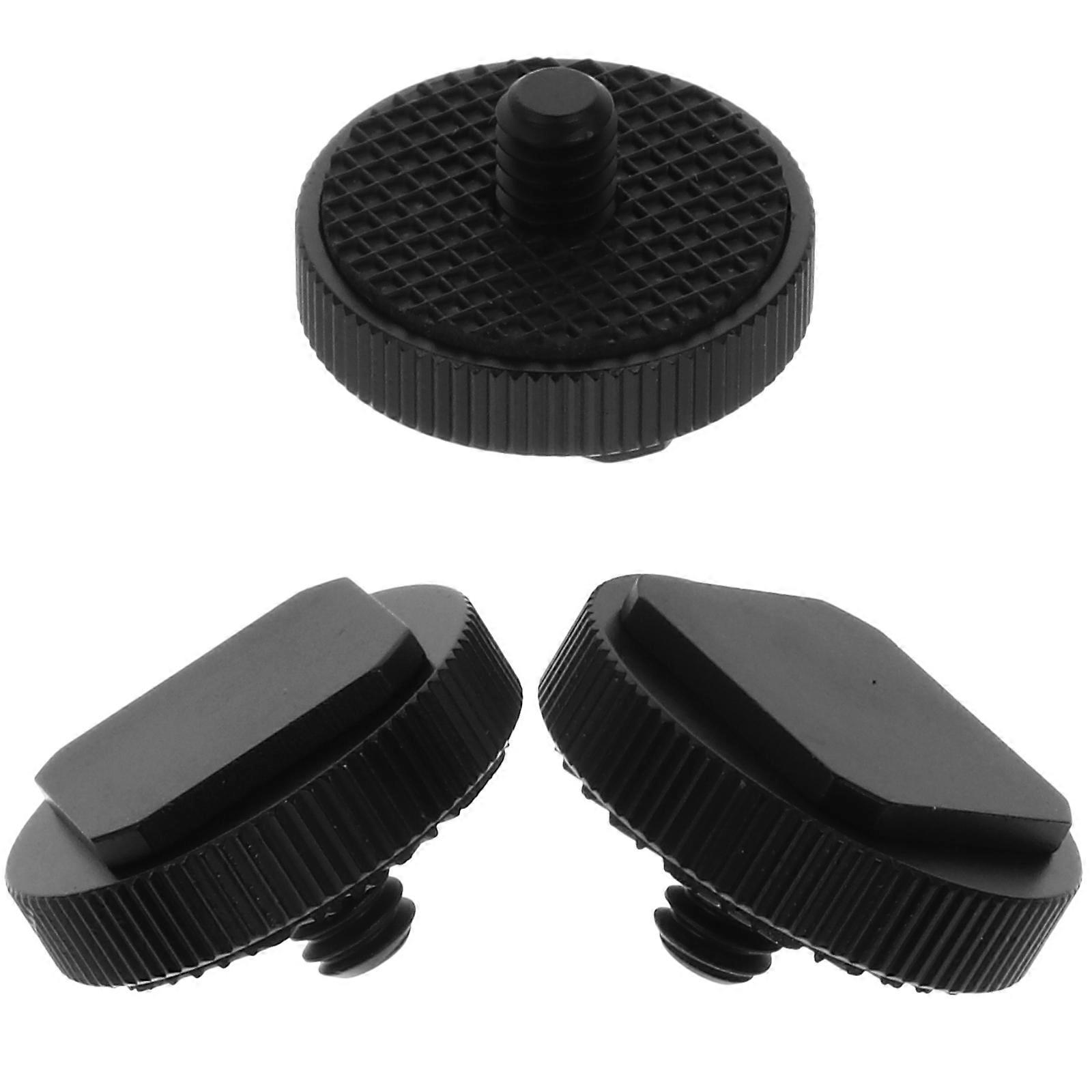 3pcs Hot Shoe Mount Adapter Single Layer Flash Bracket for DSLR Camera Rig with Non Slip Pad, Easy Installation, Compatible with Light Stands and
