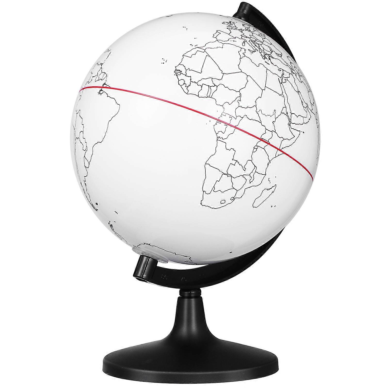 White Blank Globe Craft Diy Coloring Sphere Shape Geography Education Teaching Material 1Pcs