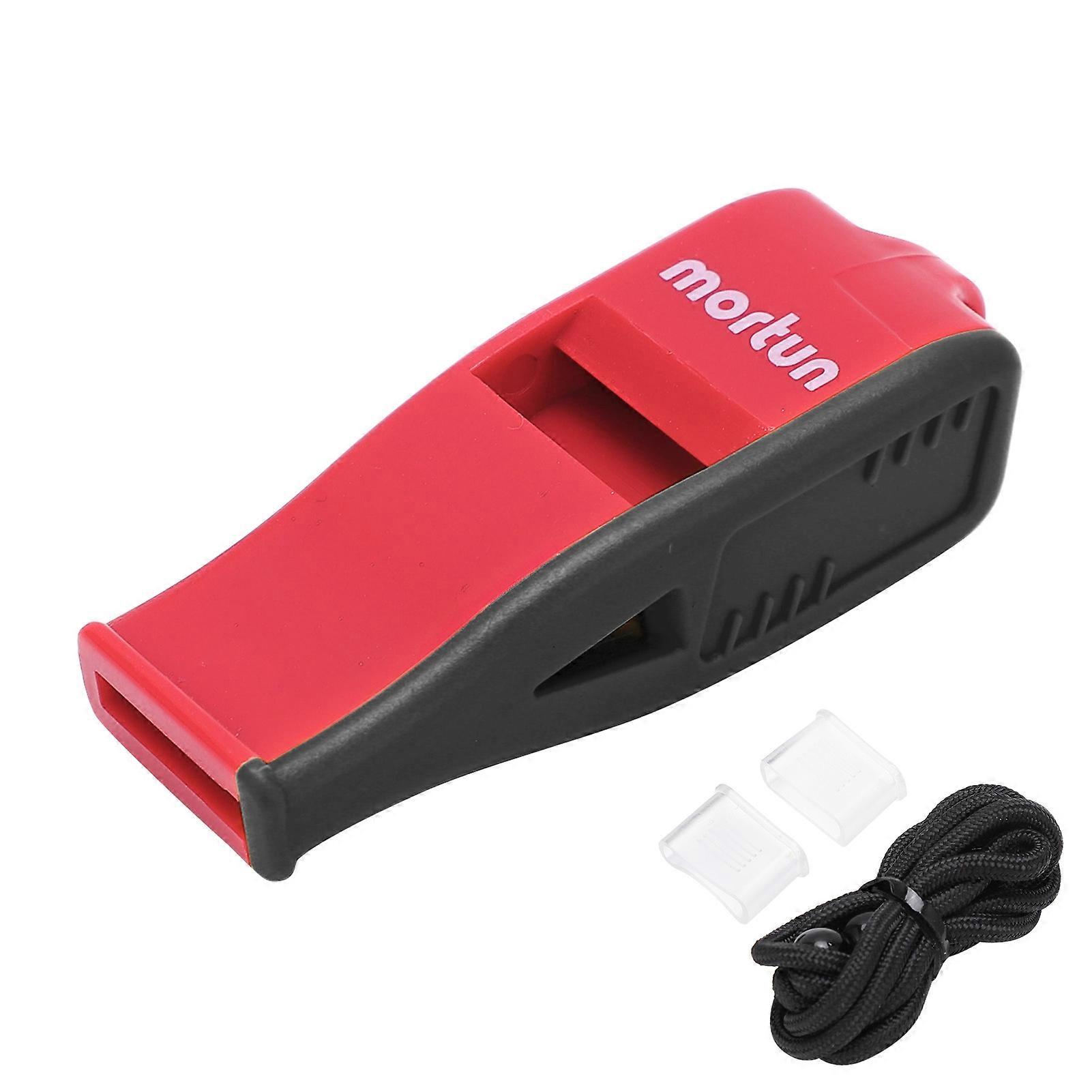 Mortun Professional ABS Resin Referee Whistle for Basketball Football Volleyball Red Black