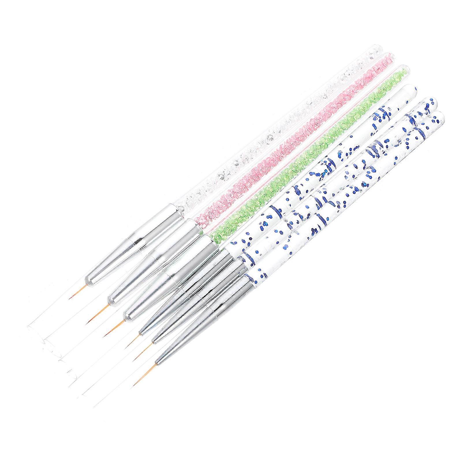 Nail Drawing Pen for Nail Art with Rhinestone Handle Easy to Use and Hold Assorted Color