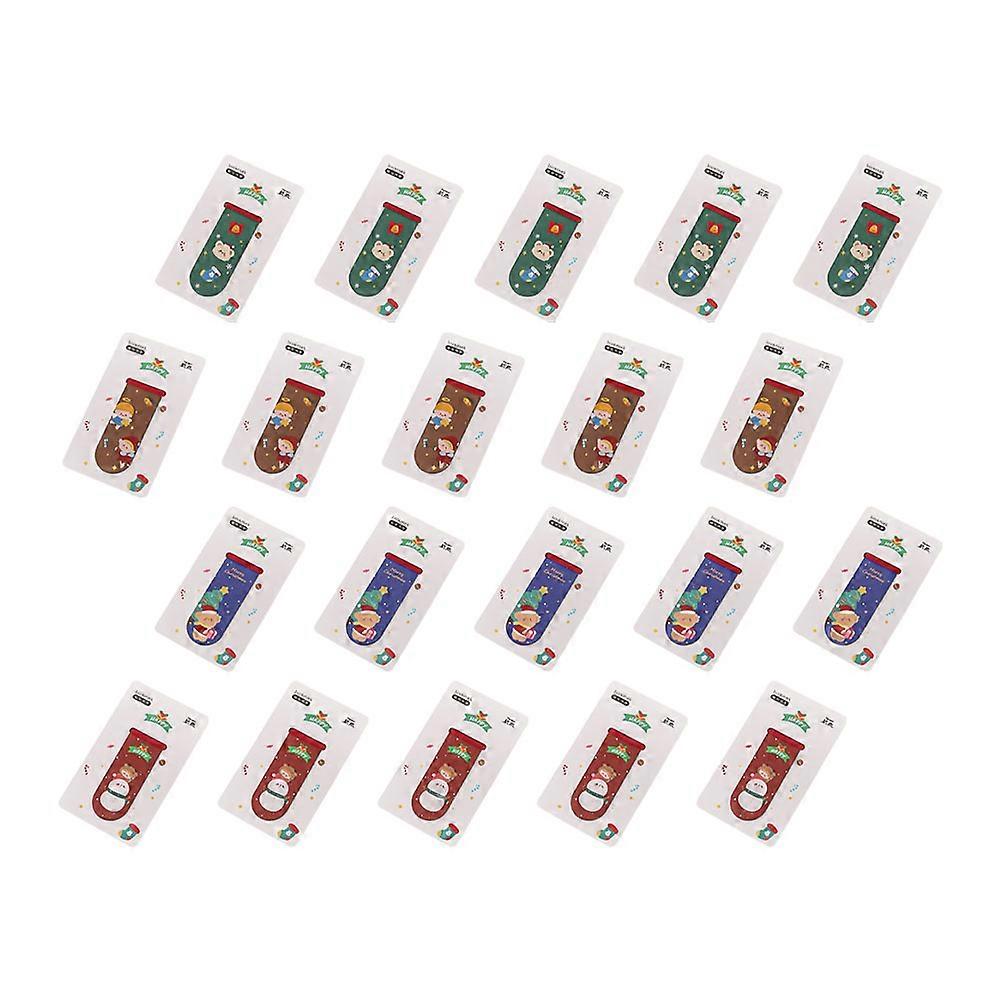 Magnet Book Marks For Reading Rectangular Shape Paper Material Assorted Color Students Reading Book Decoration 12x2.5cm Unfolded 6x2.5cm Folded 20Pcs