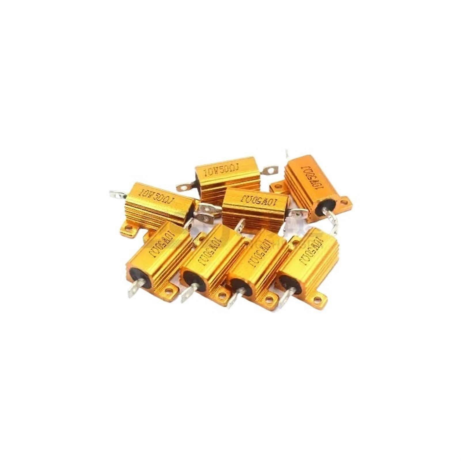 10W RX24 Aluminium Power Wirewound Resistor, Metal Shell, 0.1-30k Ohm Range, 0.5-10k Ohm Variants