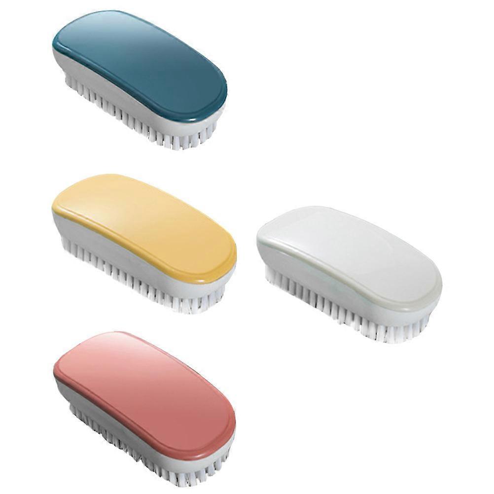 Multifunction Cleaning Shoe Brush Decontamination Brushes For Travel 4Pcs Yellow