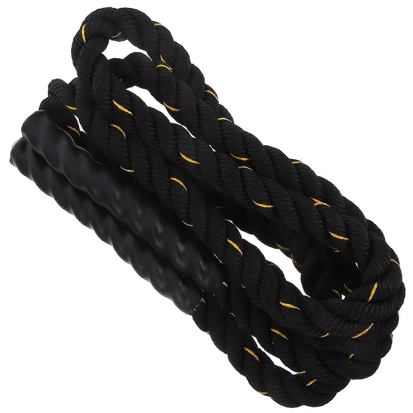 Training Rope Exercise Rope Use Anti-Slip Weight-Bearing Black Polyester 1Pc