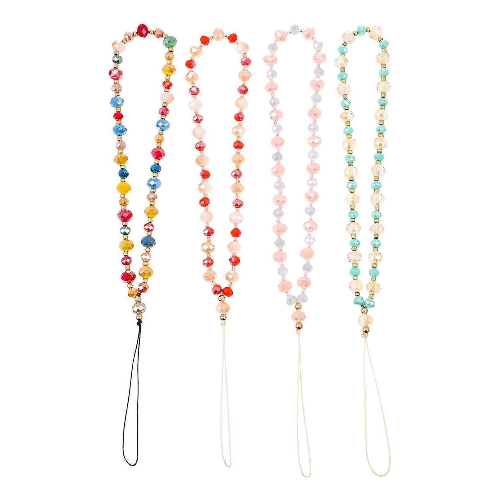 Beaded Charm Wrist Strap Lost Decorative 23X0.8CM Acrylic 4Pcs
