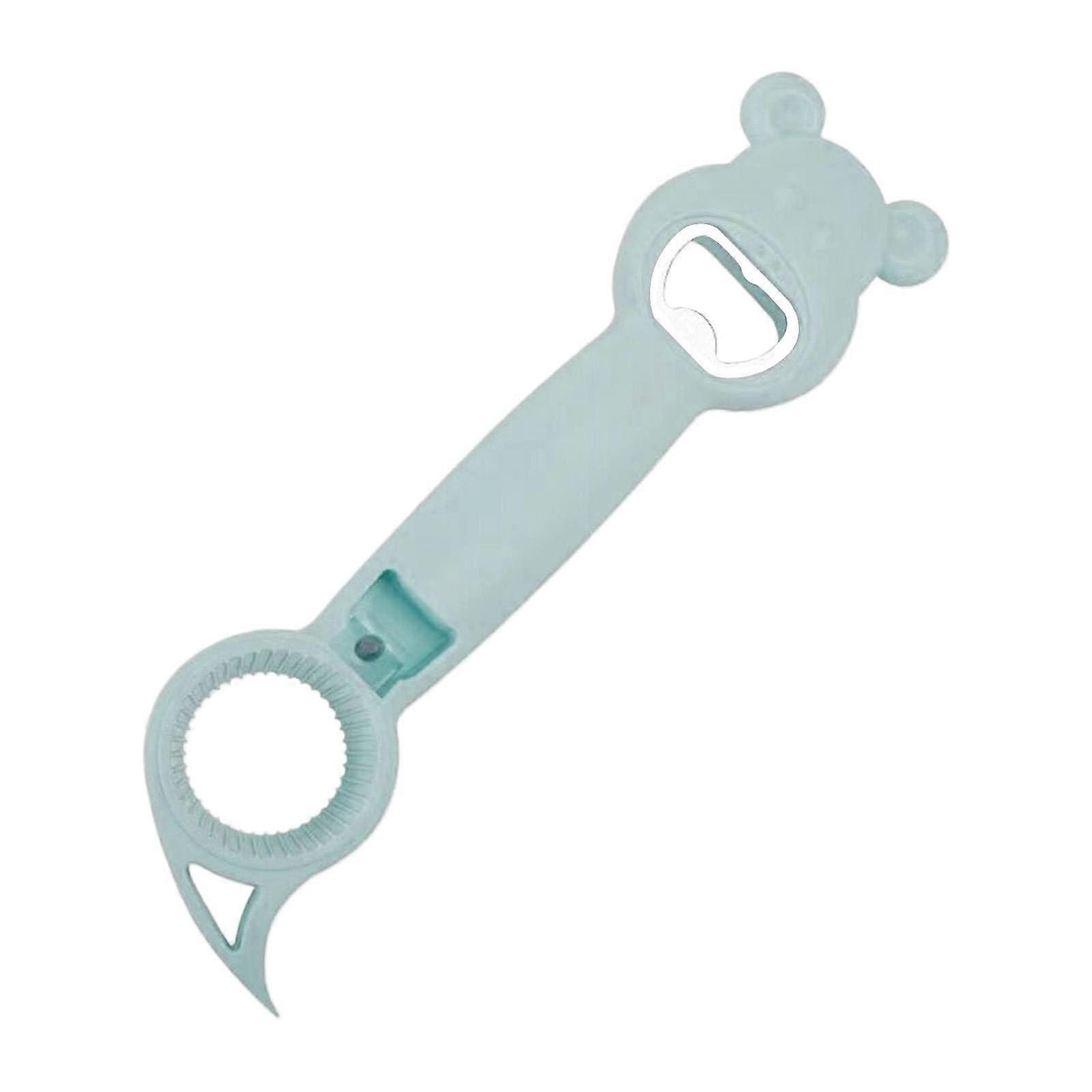 4 in 1 Glass Can Cute Bottle Opener 4 in 1 Bottle Opener for Jelly Glasses Cans (Blue, One Size) Standard Size Blue